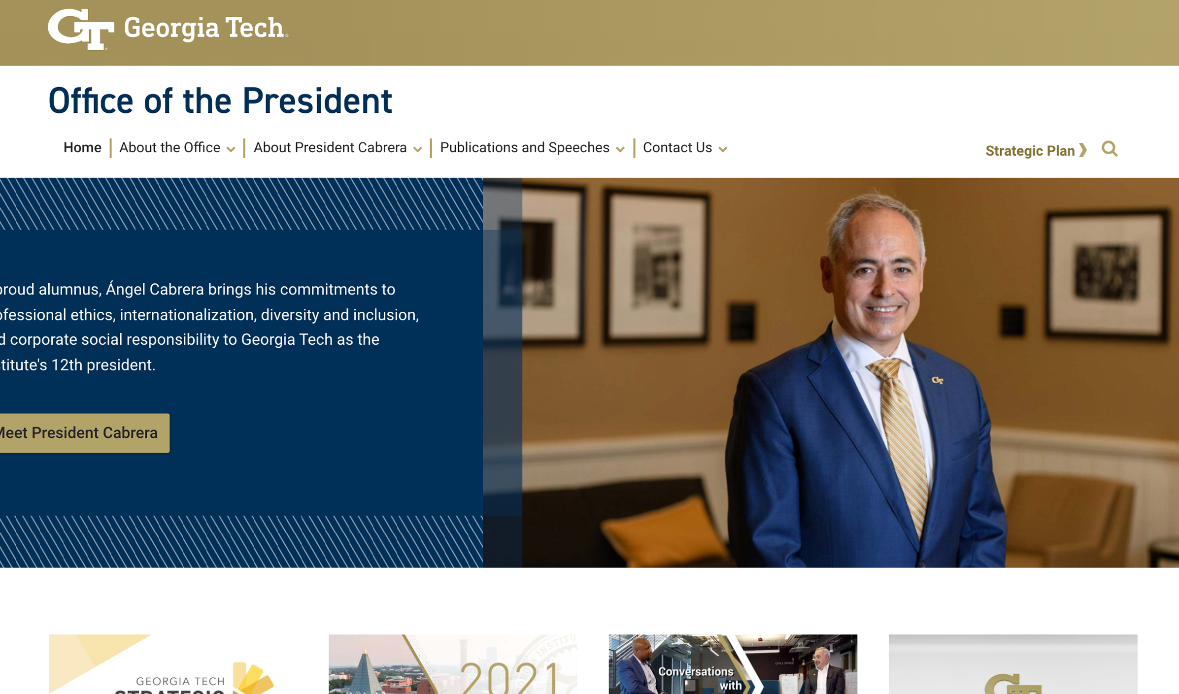 Georgia Tech President's Website