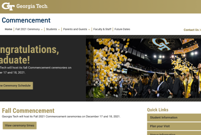 Georgia Tech Commencement Website